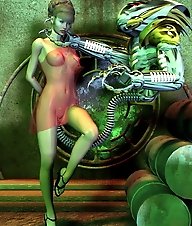 Aliens fuck earth girls with pleasure - 3d monster sex pics